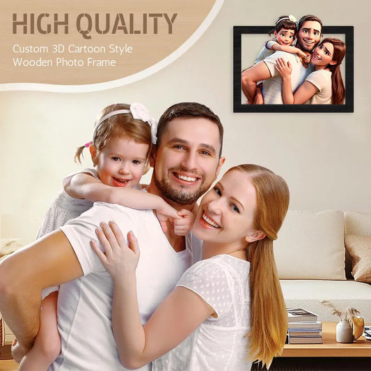 3D-style wooden picture frame - Turn your memories into art!