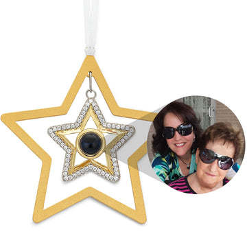 Personalized Projection Ornament Custom Photo Snowflake Christmas Ornament Gifts